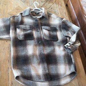 Gorgeous SOYACONCEPT wool shacket plaid jacket! L